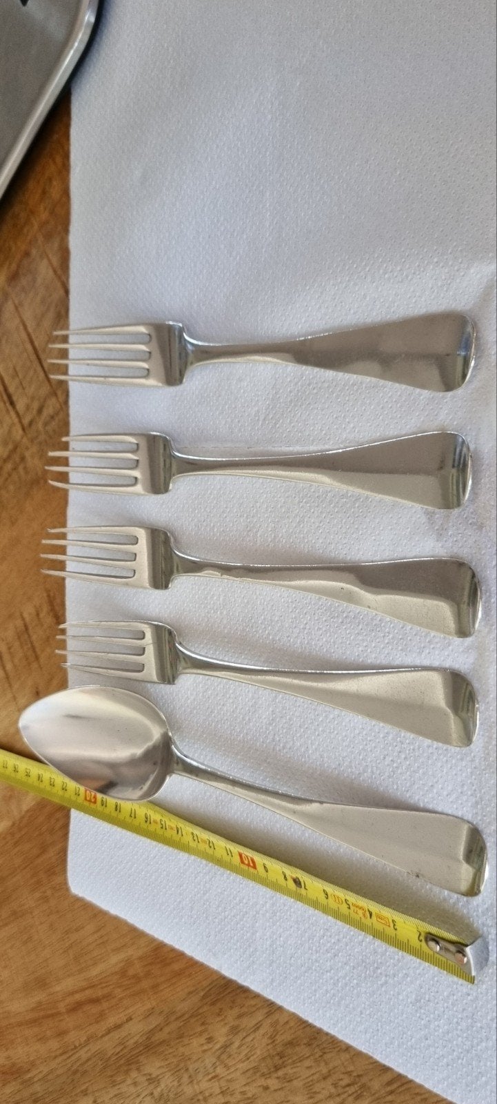 Antiek 2e gehalte zilver 1 Lepel en 4 Vorken bestek zilver, Antiek en Kunst, Antiek | Bestek, Ophalen of Verzenden