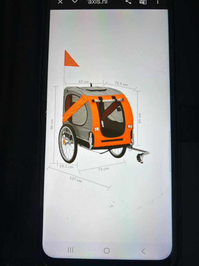 Vidaxl hondenfietskar, opvouwbaar, Ophalen, Nieuw