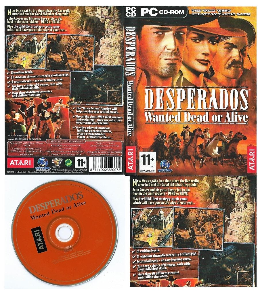 desperados wanted dead or alive videogame, Avontuur en Actie, 2 spelers, Eén computer, Ophalen of Verzenden