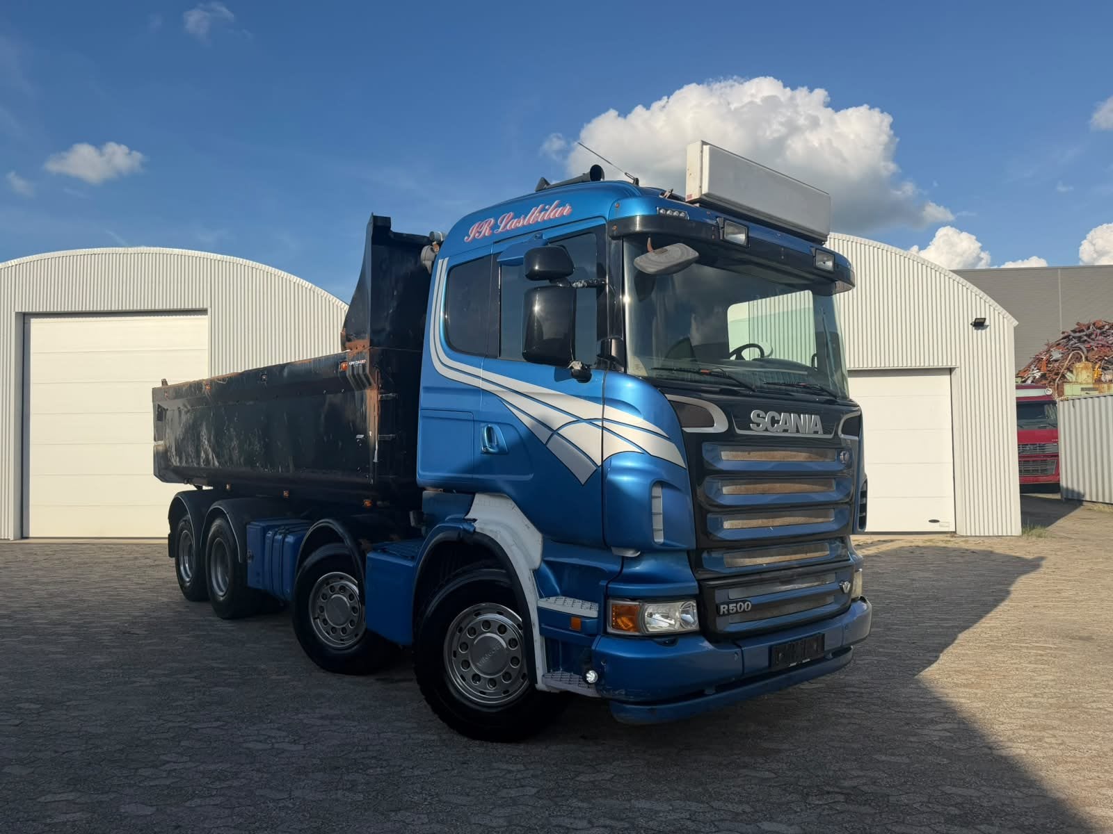 Scania R500 8x4 (bj 2008), Auto's, Achterwielaandrijving, Scania, Blauw, Overige brandstoffen