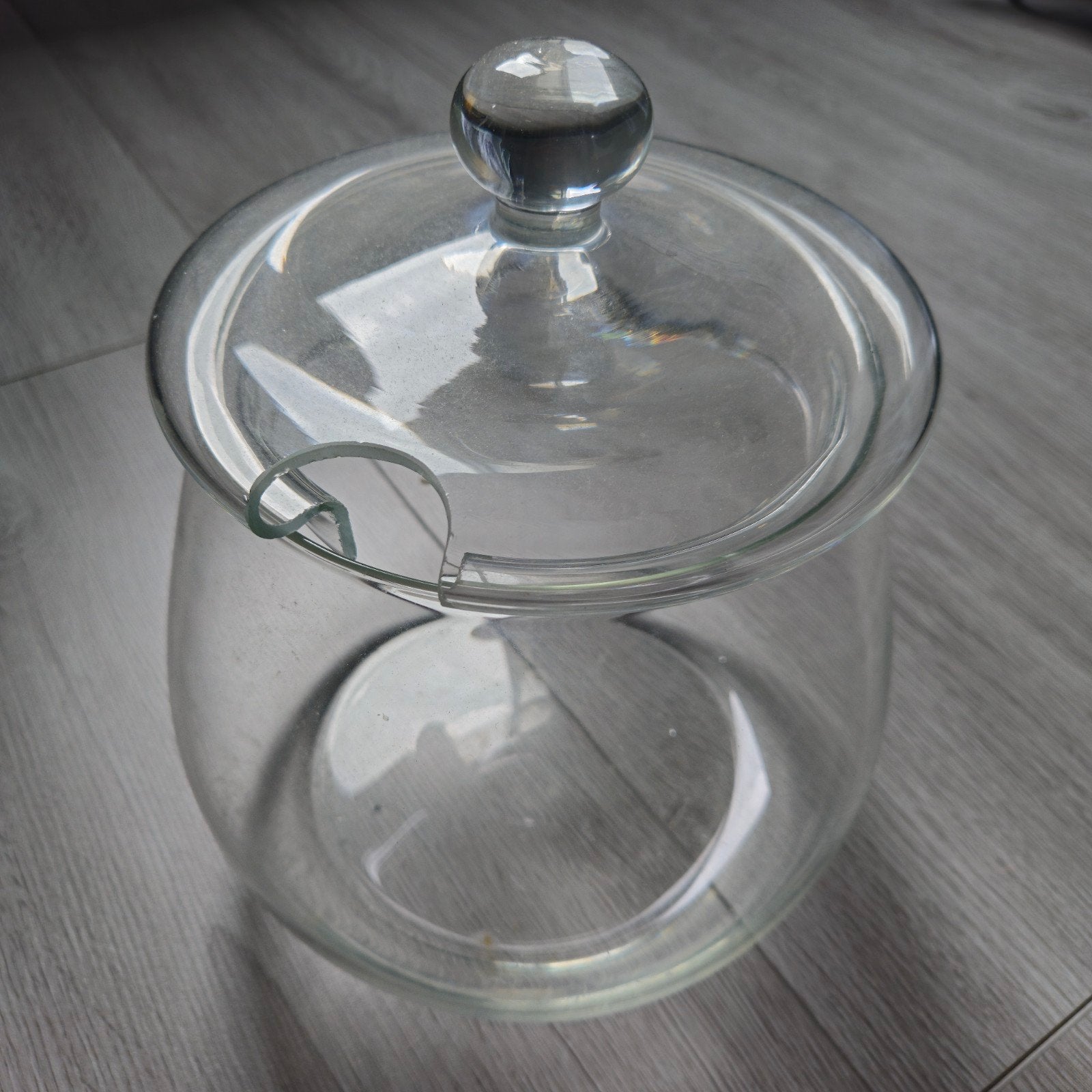 Glazen pot met deksel - Decoratieve opberger, Met deksel, Rond, Ophalen of Verzenden, Glas
