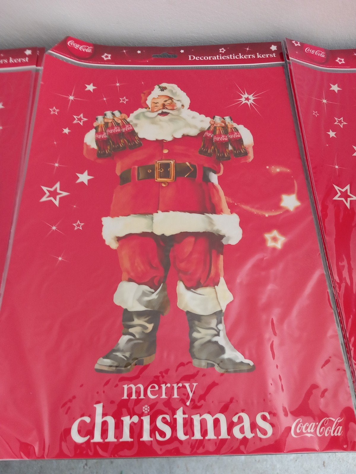 Kerstdecoratiestickers Coca-Cola nieuw, Diversen, Kerst, Ophalen of Verzenden, Nieuw