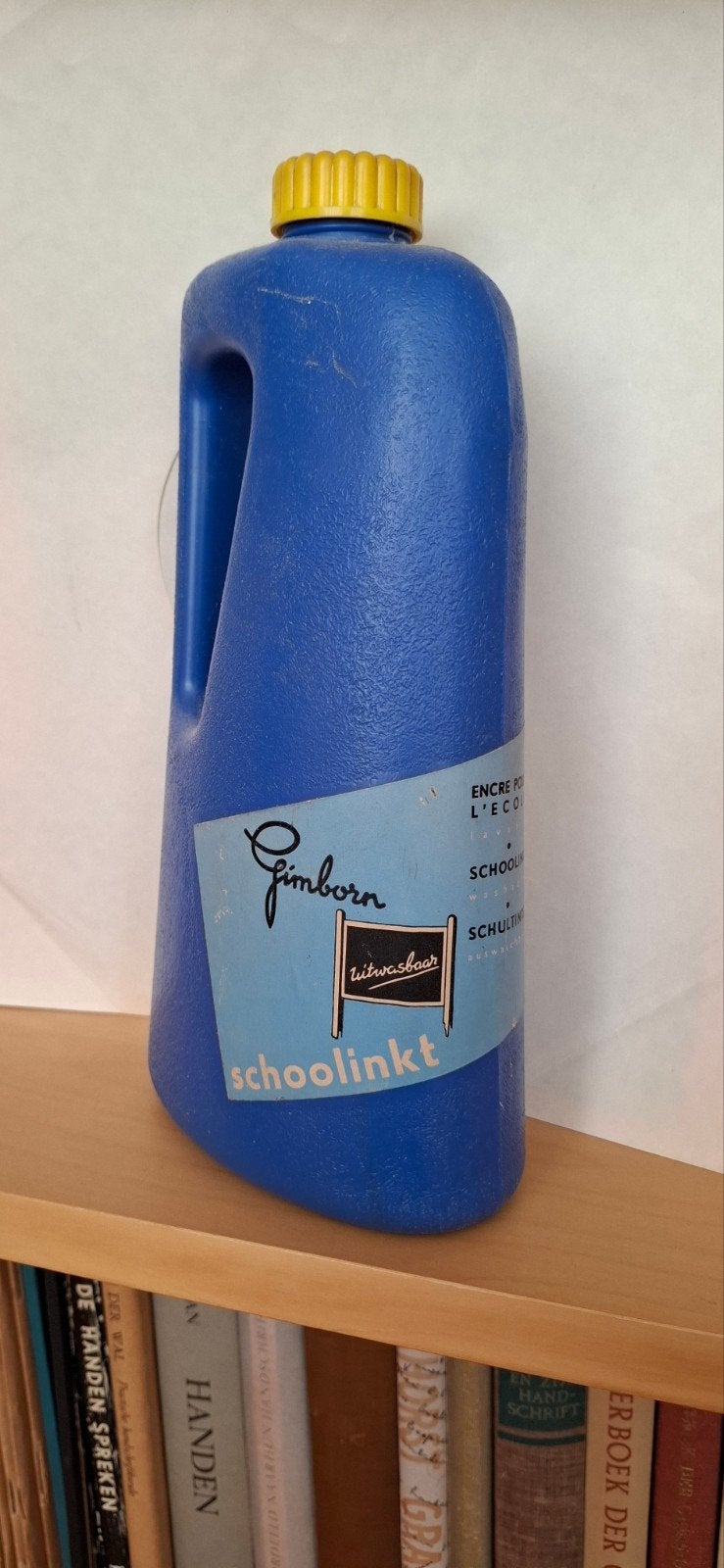 Schoolinkt van Gimborn pvc fles 750cc  - blauw, Verzenden, Gebruikt