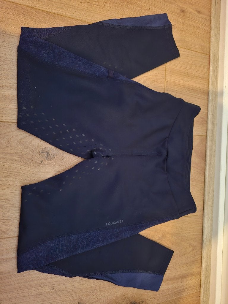 Paardrijbroek kind 10 jaar DecathlonFoganza, Dieren en Toebehoren, Ophalen, Blauw, Gebruikt, Kinderen