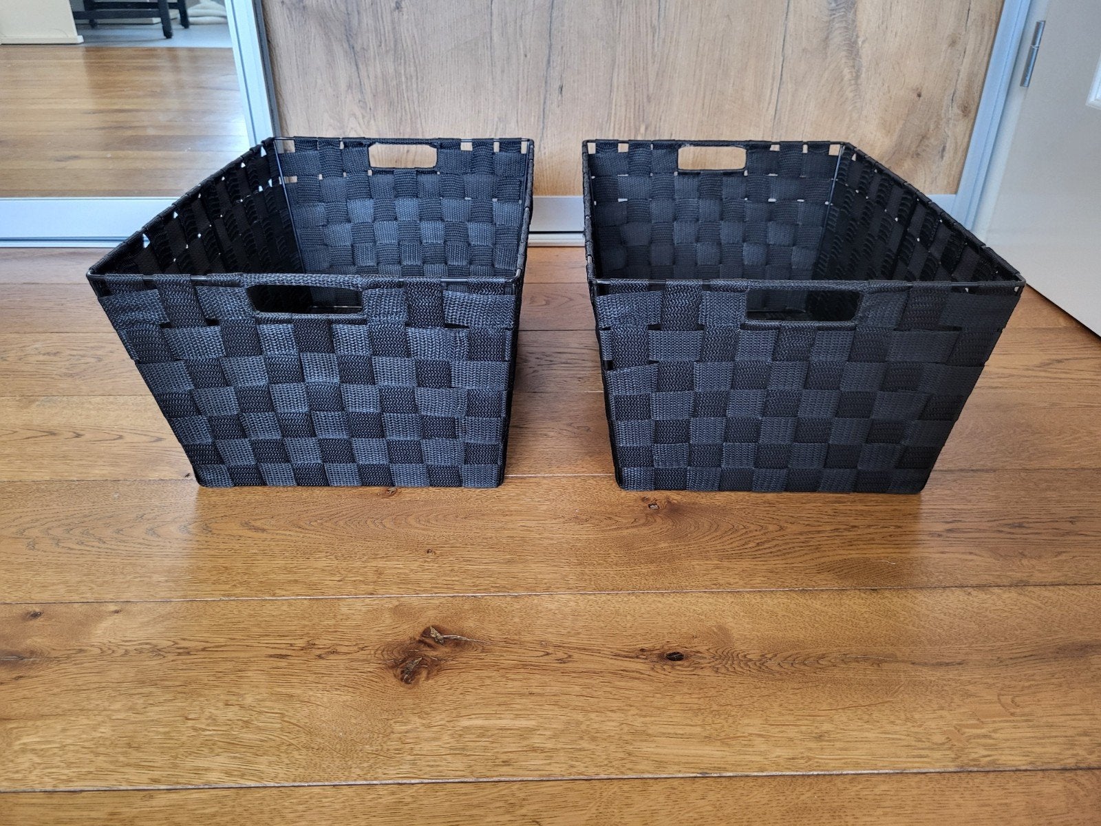 2 nieuwe zwarte manden, Gevlochten, Mand, Nieuw, Ophalen of Verzenden