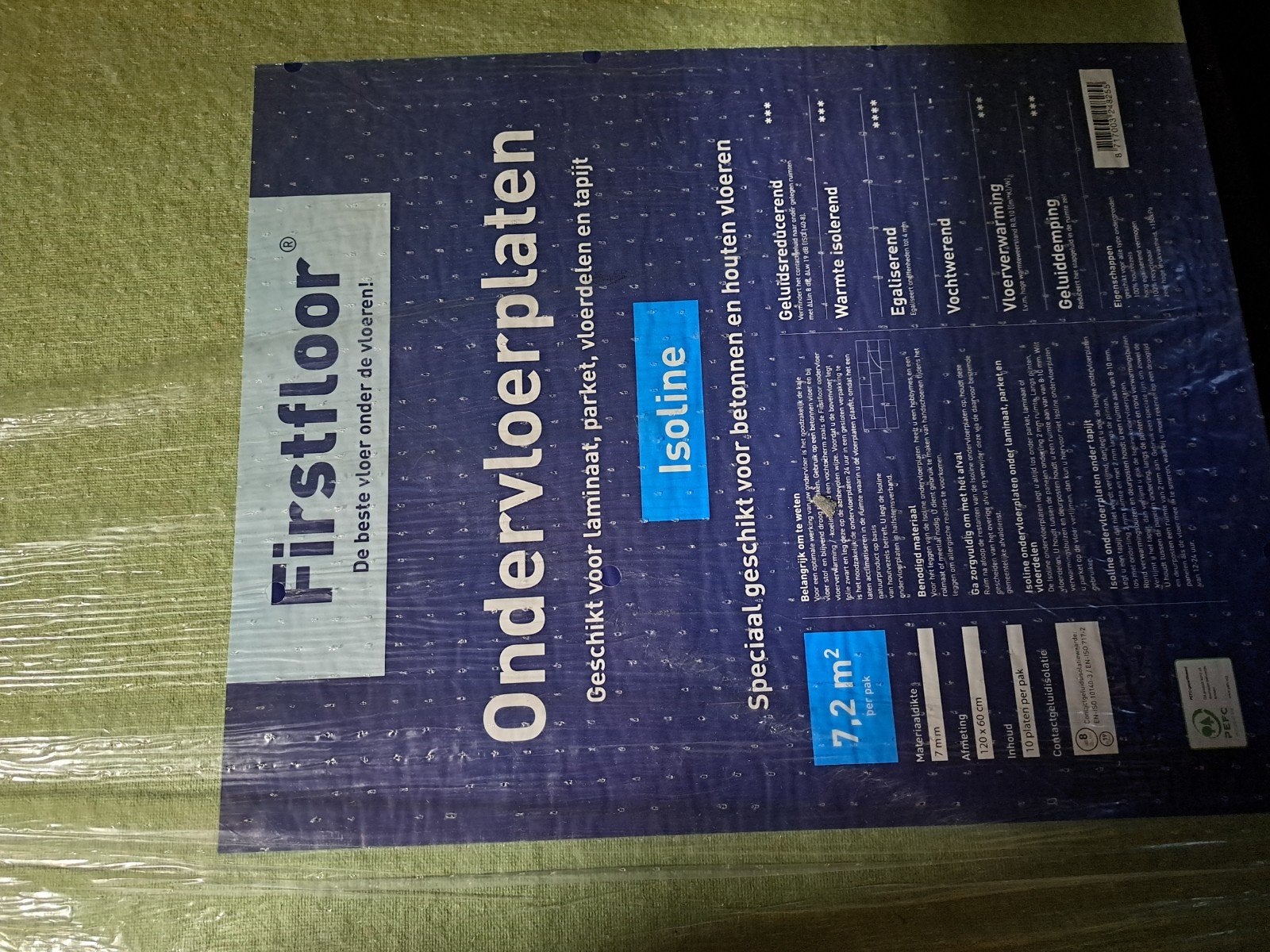 Firstfloor ondervloer 1,5 pak circa 10m2, Overige materialen, 10 tot 15 m², Nieuw, Vloerisolatie