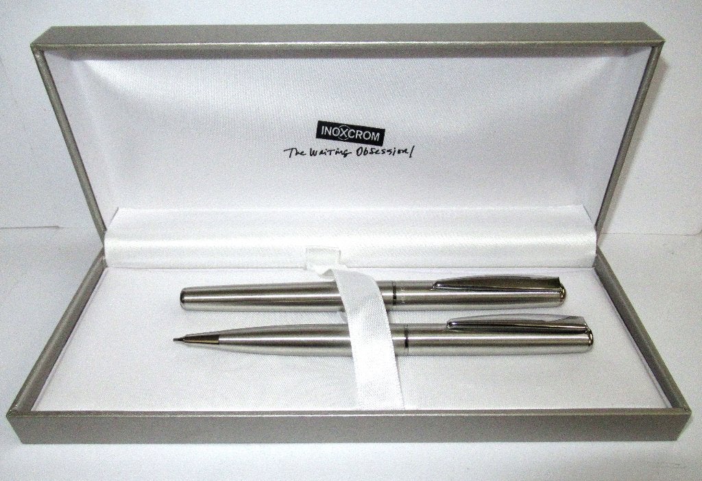 INOXCROM luxe pennen set: vulpen met potlood in doos., Overige merken, Pennenset, Nieuw, Met doosje