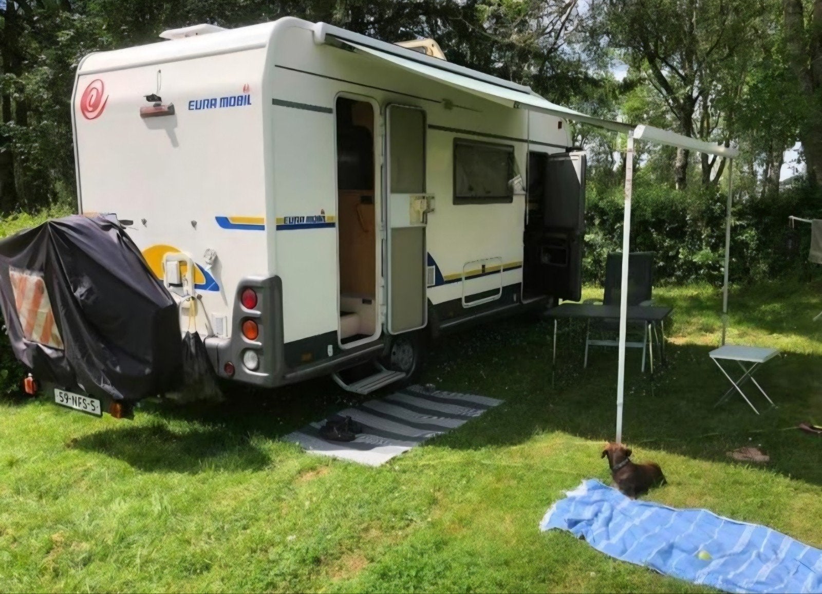 Complete Mooie Camper.  Eura Mobile uit 2001..., Luifel, Fiat, Tot en met 2, Diesel