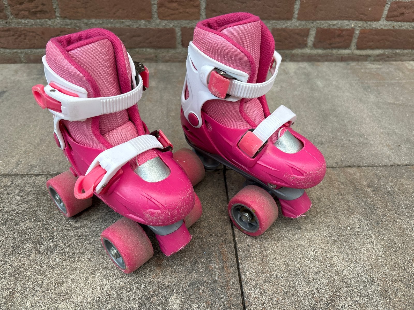 Roze verstelbare rolschaatsen voor kinderen, Ophalen, Verstelbaar, Gebruikt, Kinderen