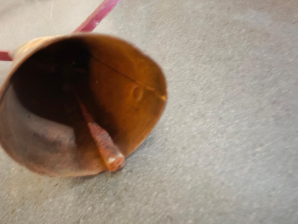 Leuke oude Oostenrijks koeien belletje koper 10 cm, Ophalen of Verzenden
