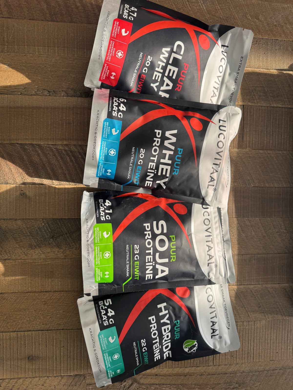 Lucovitaal Proteïne 2 Smaken(hybride/soja)10 Stuks p/flavour, Sport en Fitness, Gezondheidsproducten en Wellness, Verzenden, Nieuw
