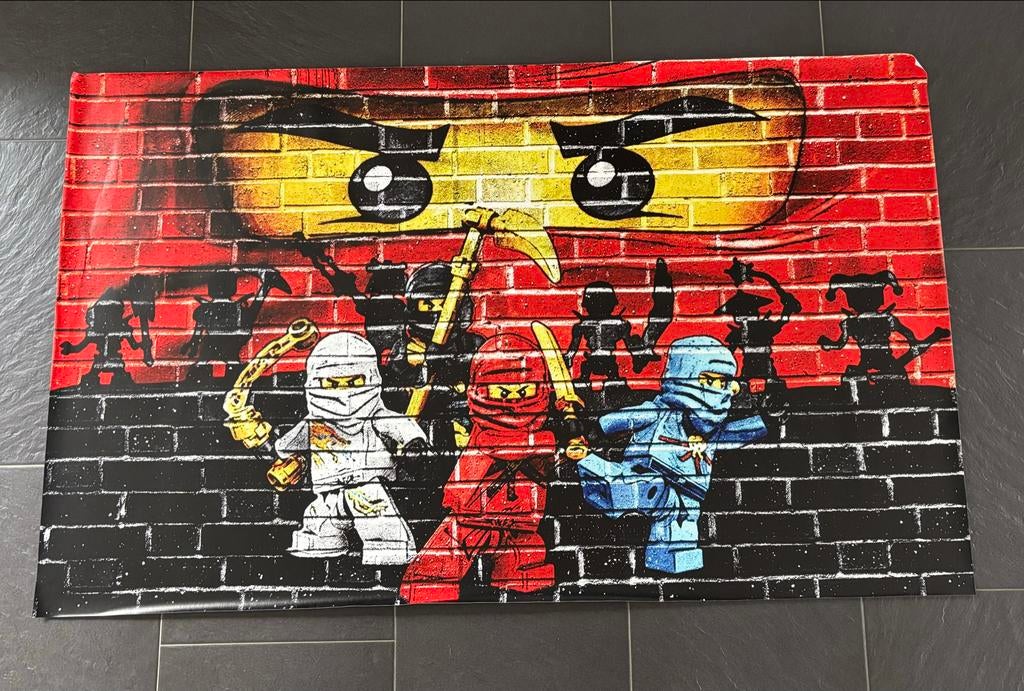 Grote Lego Ninjago Poster 112x183 cm, Ophalen, Gebruikt, Deurposter of groter, Rechthoekig Liggend