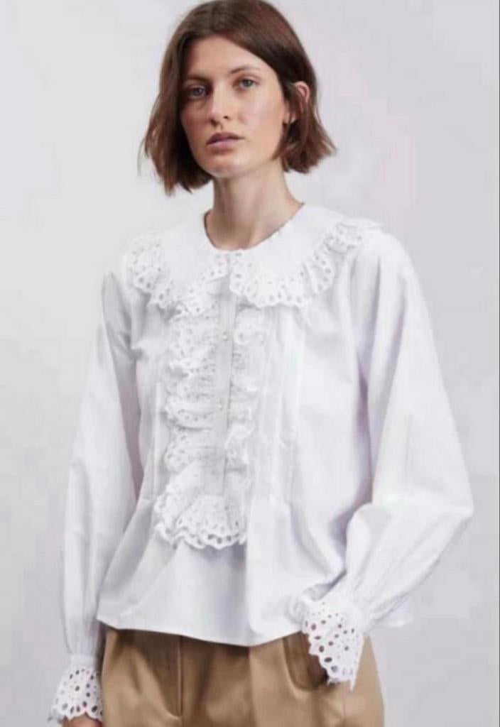 Skall Studio prachtige blouse wit 38, Ophalen of Verzenden, Zo goed als nieuw, Maat 38/40 (M), Wit