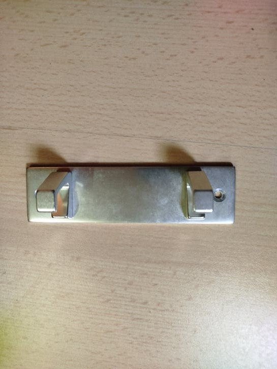 Handdoekrek 2 haaks aluminium, Ophalen of Verzenden, Zo goed als nieuw, Grijs