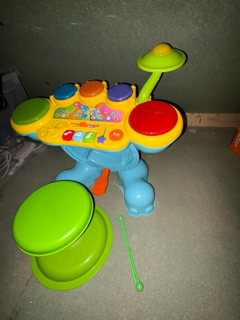 Vtech drumstel, Kinderen en Baby's, Ophalen, Zo goed als nieuw