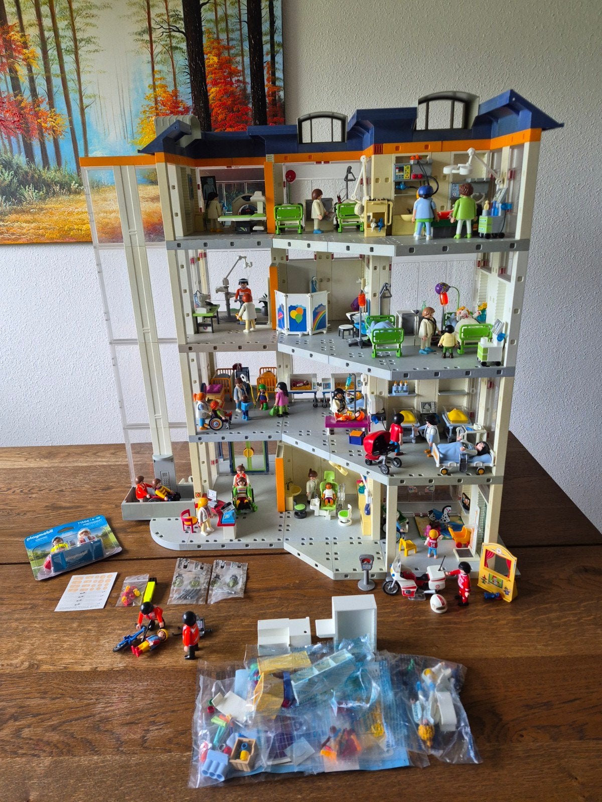 Playmobil Ziekenhuis (7942/4404) met extra verdiepingen, Ophalen of Verzenden, Gebruikt, Gebouw