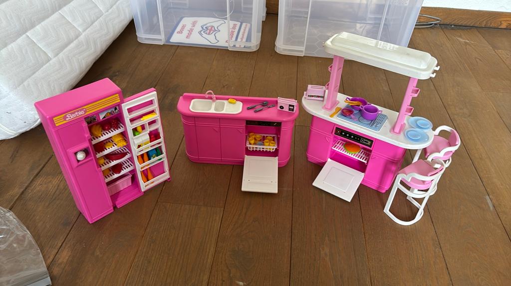 Vintage barbie keukenset, Ophalen, Gebruikt, Barbie