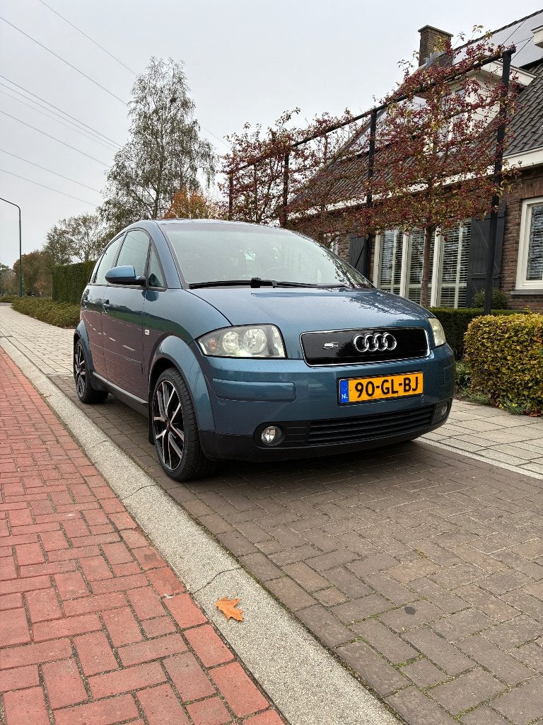 Audi A2 1.4 55KW 2001 Blauw, Auto's, Voorwielaandrijving, Stof, 74 pk, 31 €/maand