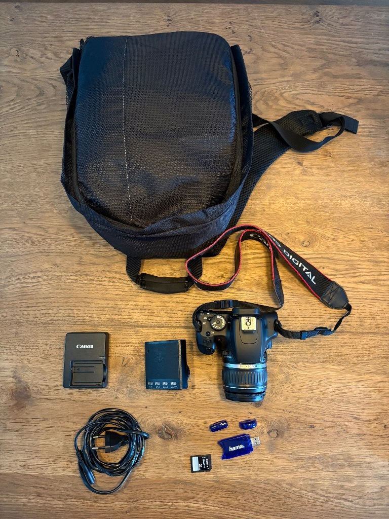 Canon EOS 1000D + 18-55mm lens, Ophalen of Verzenden, Canon, Geen optische zoom