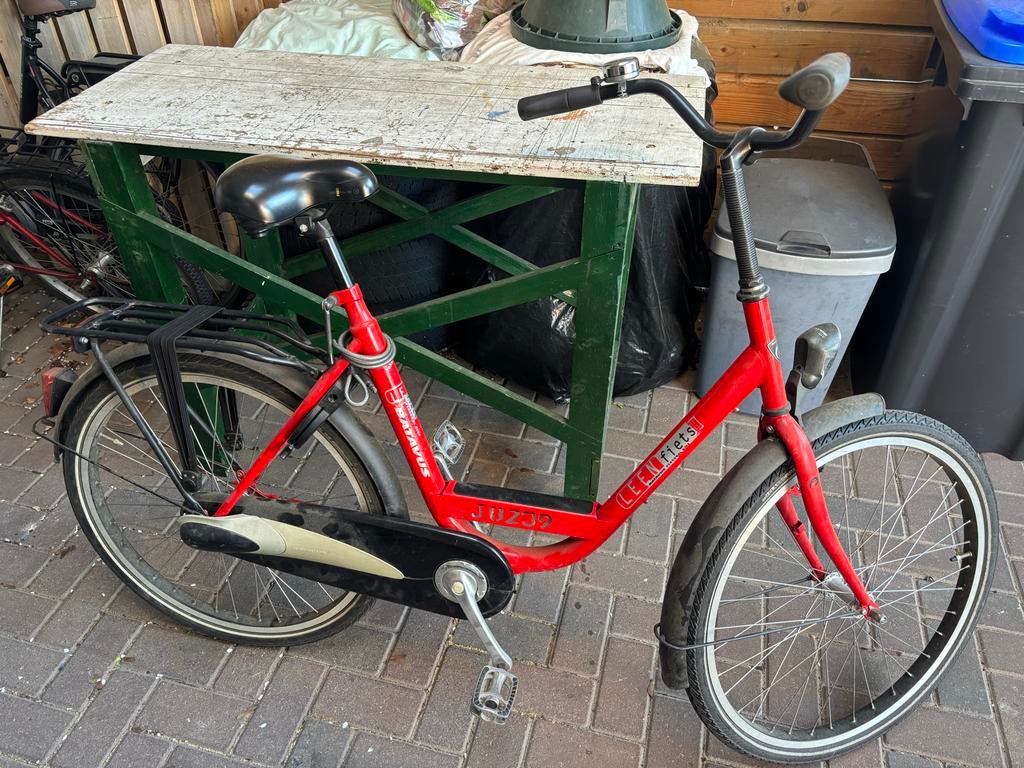 Batavus leenfiets fiets met terugtraprem oersterk, Ophalen, Terugtraprem, Batavus, 53 tot 56 cm