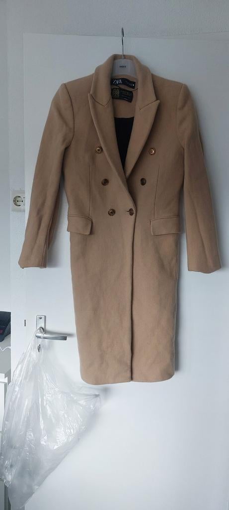 Elegante wollen mantel - Zara, Ophalen of Verzenden, Zo goed als nieuw, Maat 36 (S), Zara