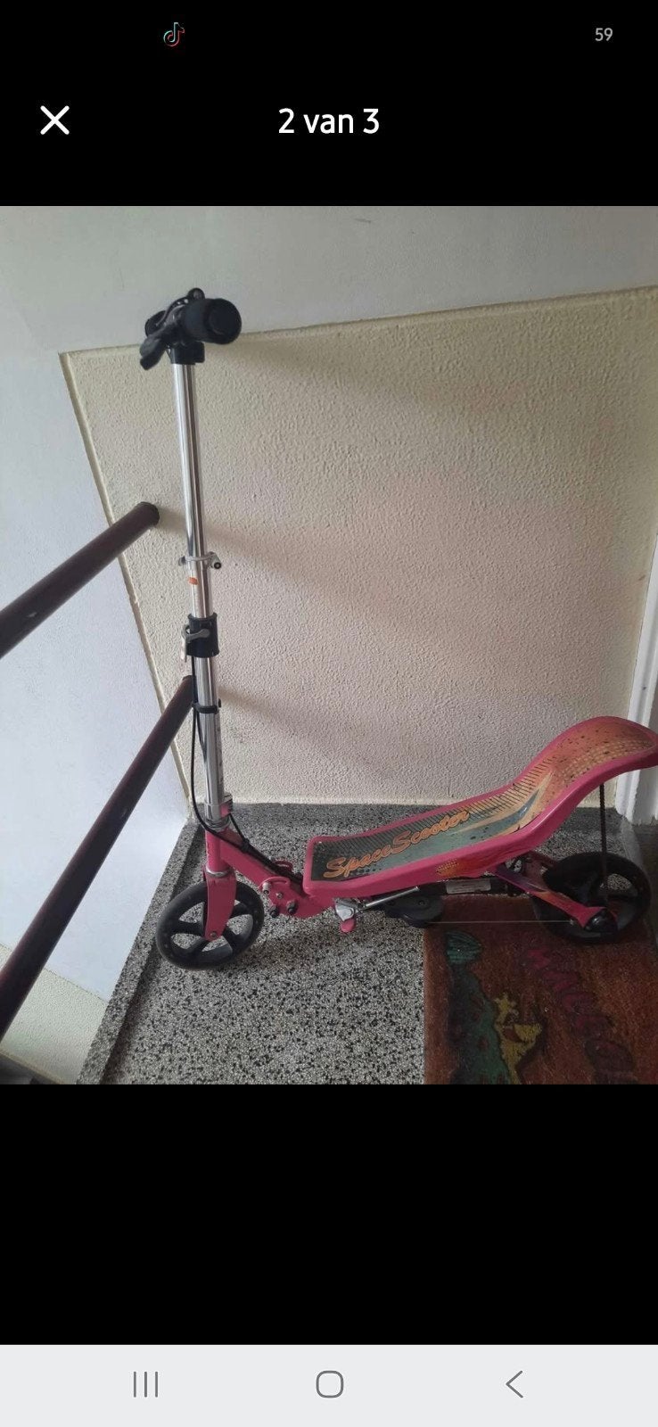Roze Space Scooter met helm, Ophalen, Gebruikt, Overige typen, Space Scooter