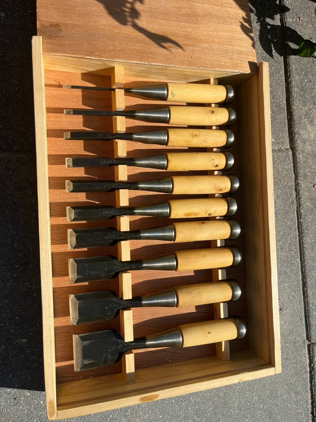 Zeldzame Japanse Kunikei Nomi beitelset 10-delig Triple Ura, Ophalen of Verzenden, Nieuw, Beitel