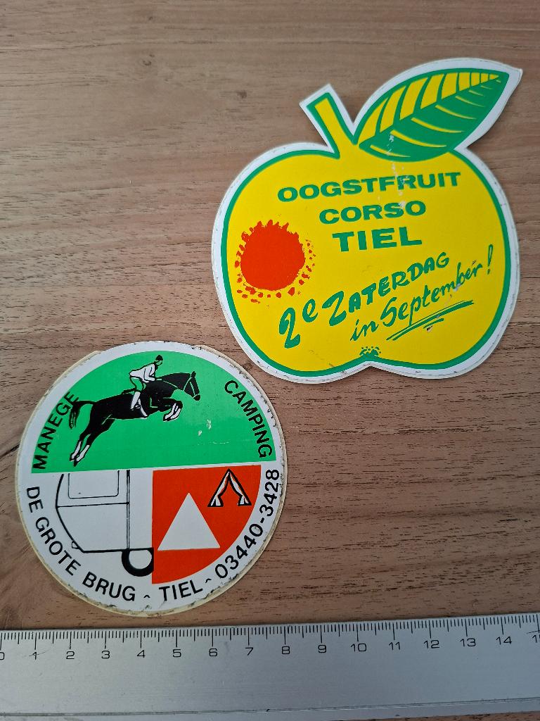 Stickers Tiel, Ophalen of Verzenden, Zo goed als nieuw, Bedrijf of Vereniging