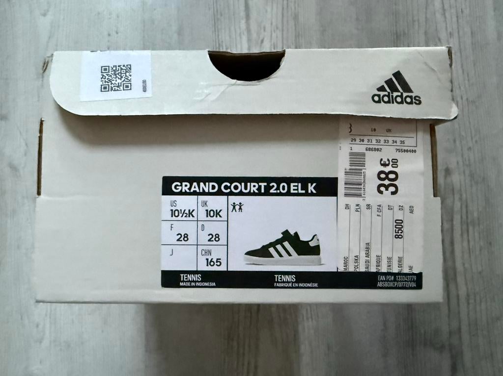 Nieuwe Adidas Grand Court 2.0 K schoenen, maat 28, Kleding | Heren, Schoenen, Nieuw, Verzenden