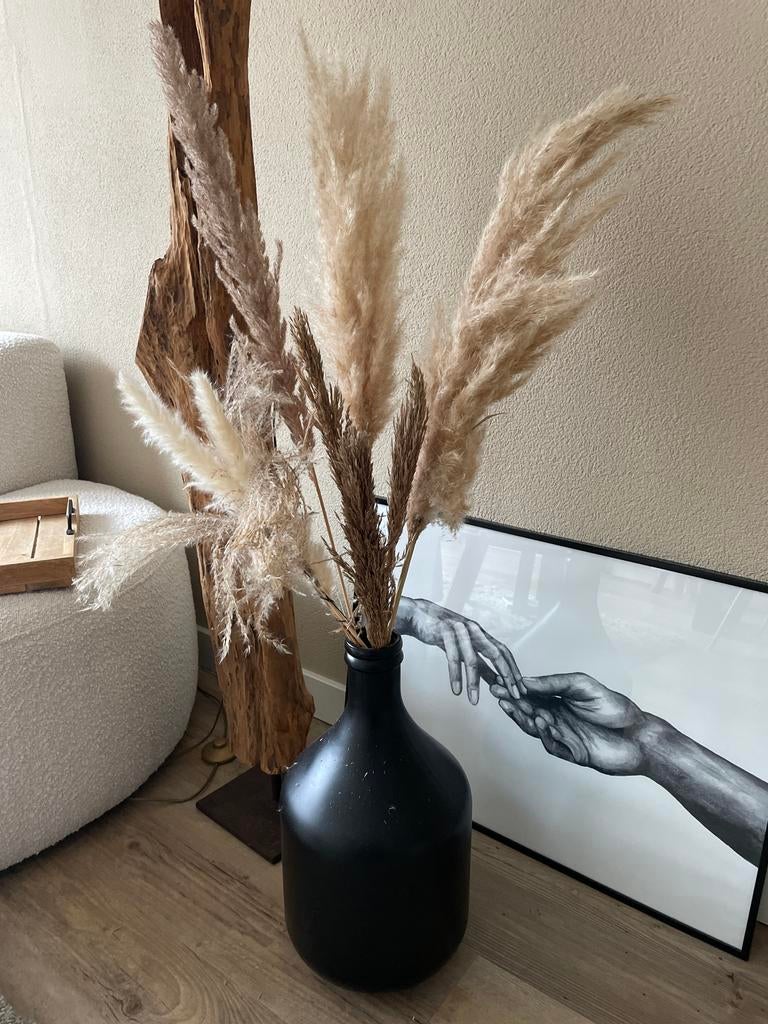Decoratieve pluimen voor vaas - Roze en Beige, Ophalen, Zo goed als nieuw, Rond, Overige materialen