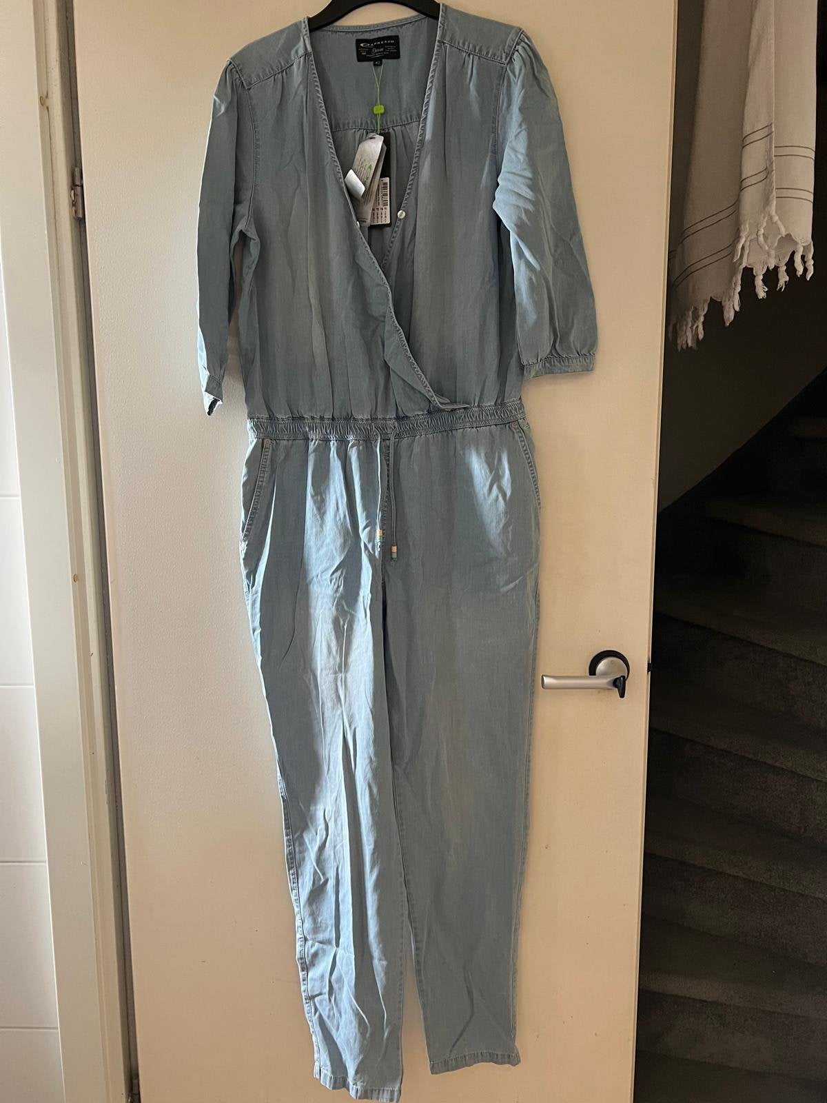 Nieuw Expresso zomer jeans jumpsuit maat 42, Kleding | Dames, Ophalen of Verzenden, Zo goed als nieuw, Maat 42/44 (L), Blauw