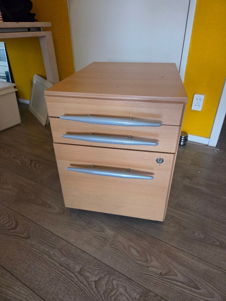 ladeblok op wielen/rolcontainer voor onder bureau - 3 laden, Huis en Inrichting, Kasten | Ladekasten, Ophalen, Minder dan 50 cm
