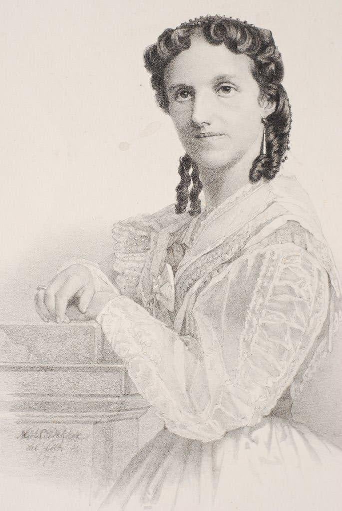 Portret van Suzanna Sablairolles - Hein Dekker (ca. 1855), Antiek en Kunst, Kunst | Litho's en Zeefdrukken, Origineel, Verzenden