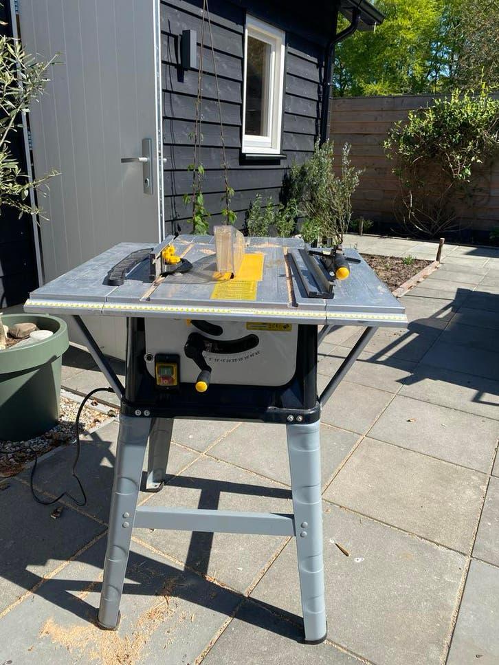 Topcraft Tafelzaag TTCS-1500/2012BE - 1500W, Doe-het-zelf en Verbouw, Gereedschap | Zaagmachines, Ophalen, Gebruikt, Cirkelzaag