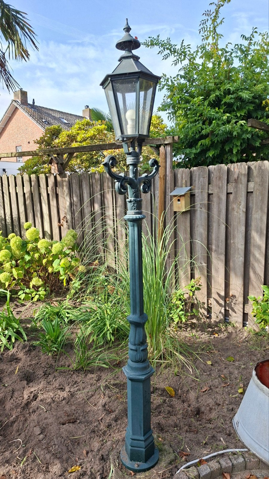 lantaarn alluminium 240 hoog, Tuin en Terras, Staande lamp, Ophalen of Verzenden, Netvoeding, 50 tot 250 watt
