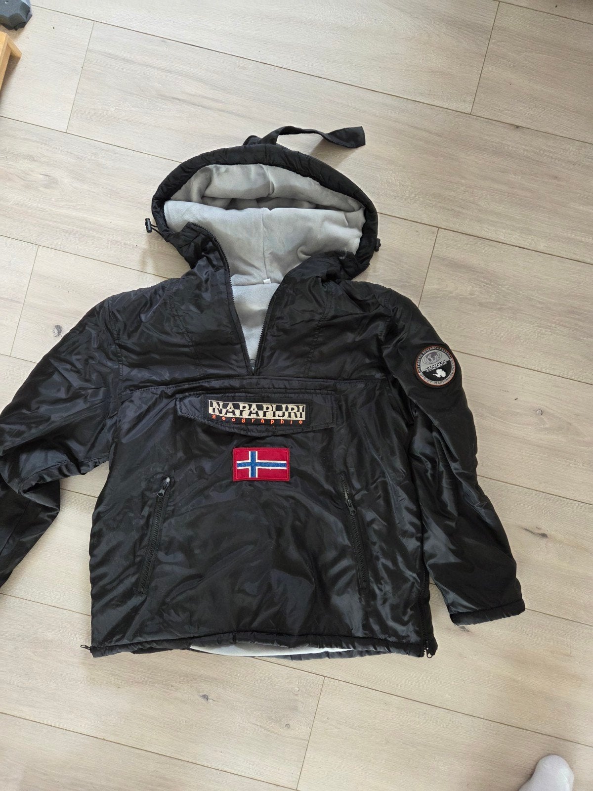 Napapijri Anorak Jas Zwart - Maat xl, Kleding | Heren, Jassen | Winter, Ophalen of Verzenden, Gedragen, Zwart