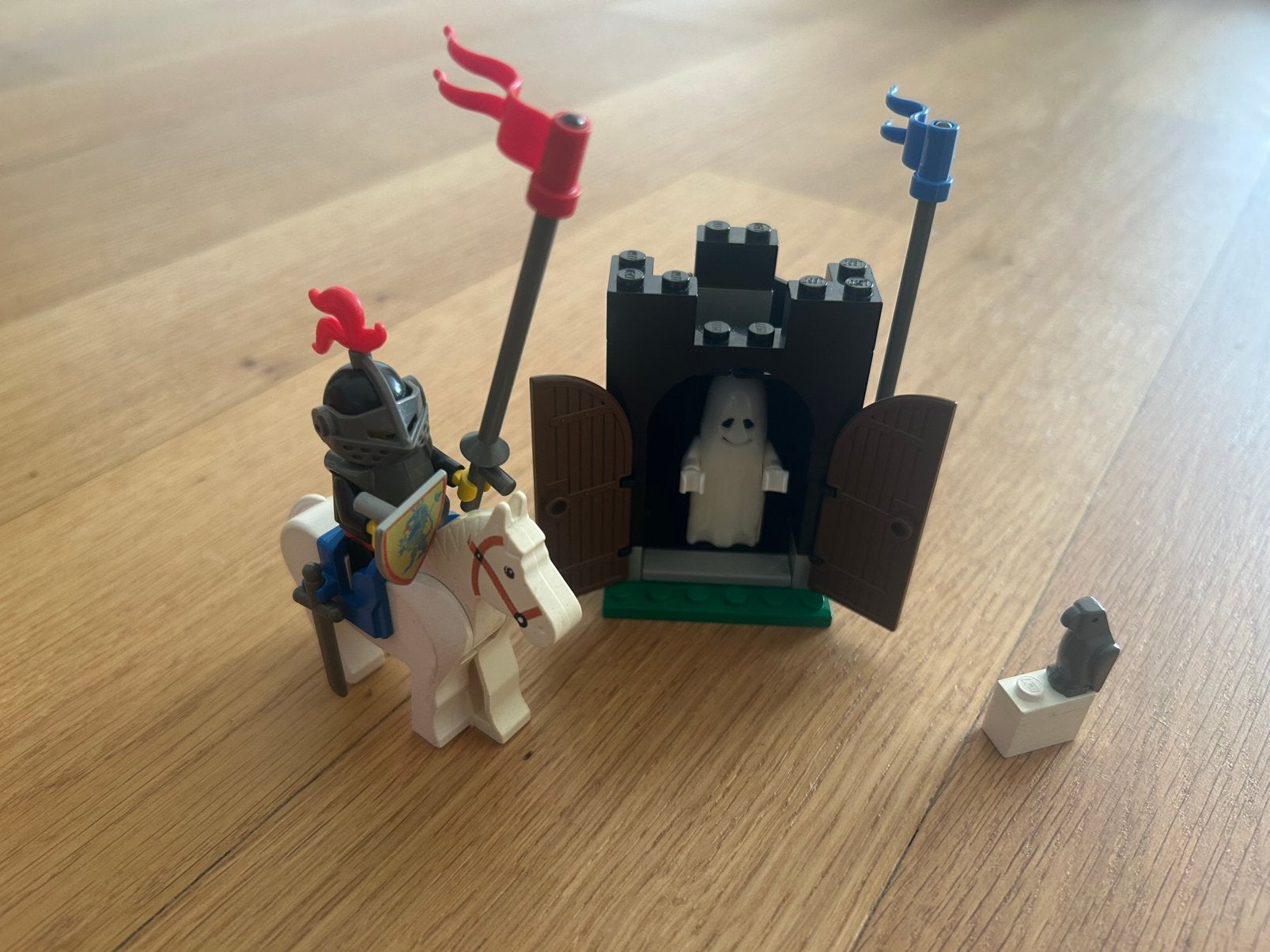 Lego Legoland 6034 Geest Kasteel met Ridder en Paard, Gebruikt, Lego, Ophalen of Verzenden, Compleet