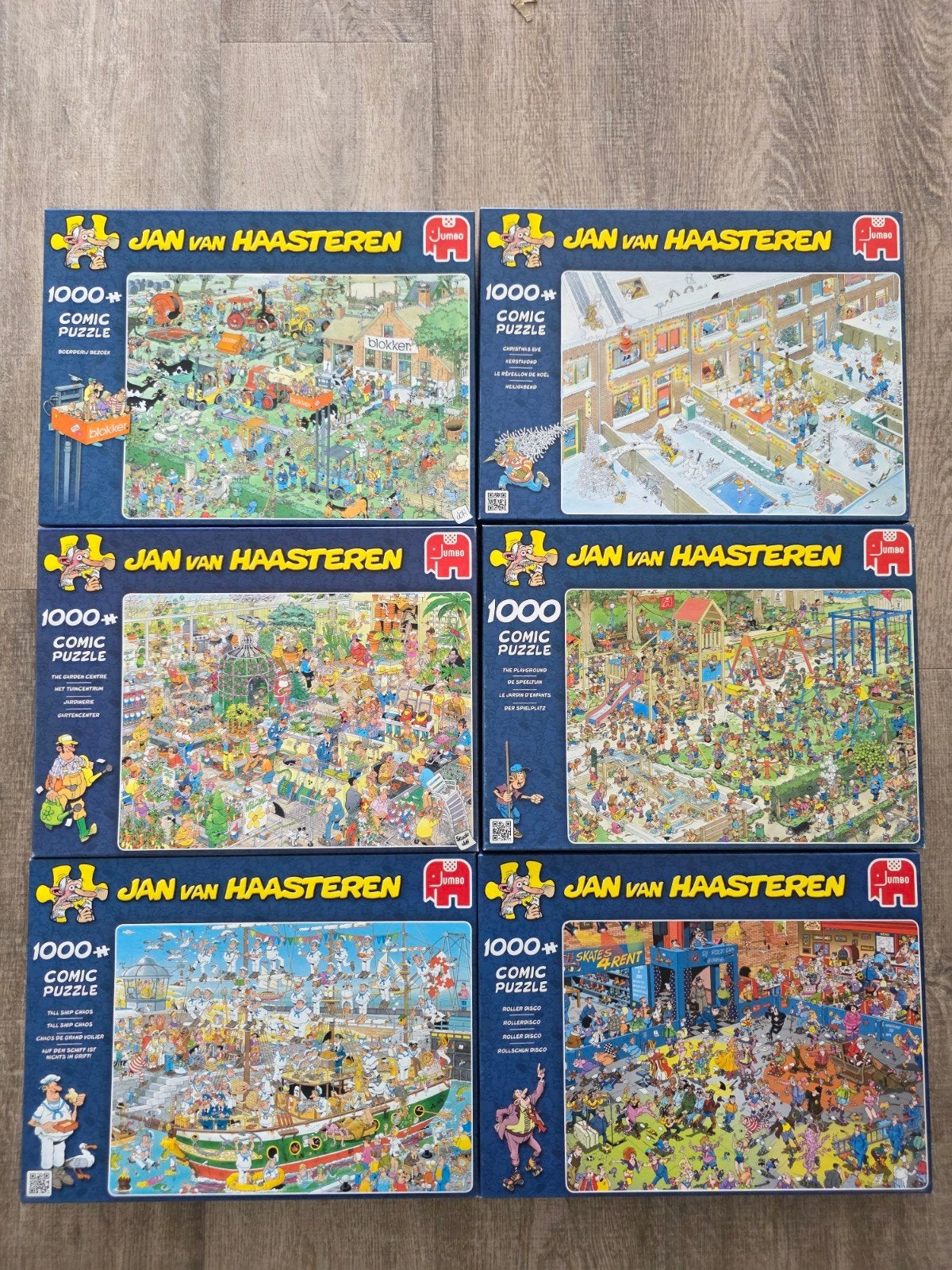 Grote collectie Jan van Haasteren puzzels, Ophalen of Verzenden, 500 t/m 1500 stukjes, Gebruikt, Legpuzzel