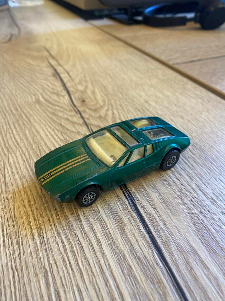 Corgi Toys Whizzwheels Mangusta De Tomaso - Groen, Hobby en Vrije tijd, Modelauto's | 1:43, Ophalen of Verzenden, Gebruikt, Auto