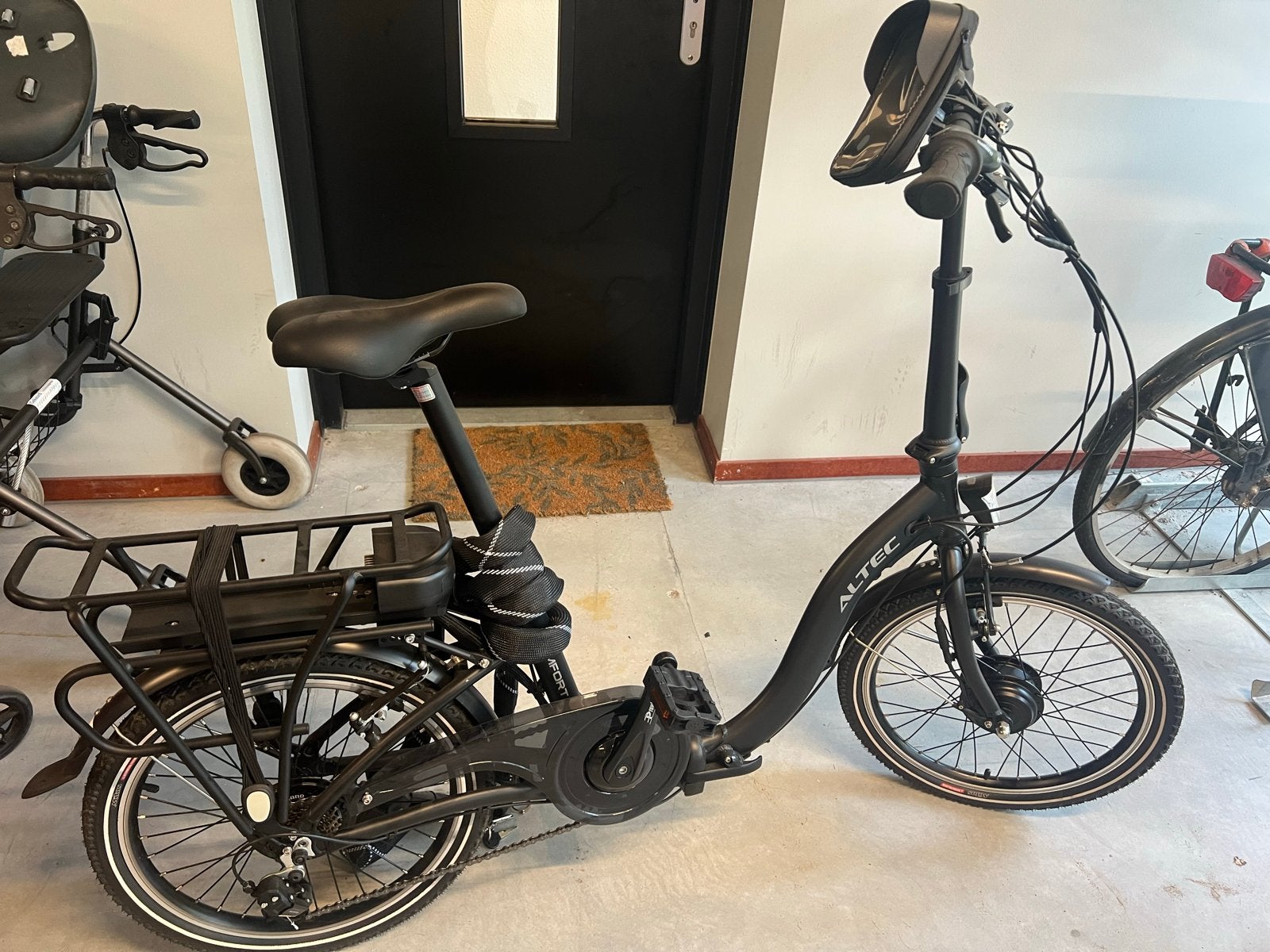 Altec Comfort Elektrische Vouwfiets 7 Speed 20 inch Zwart, Fietsen en Brommers, Elektrische fietsen, Zo goed als nieuw, Minder dan 47 cm