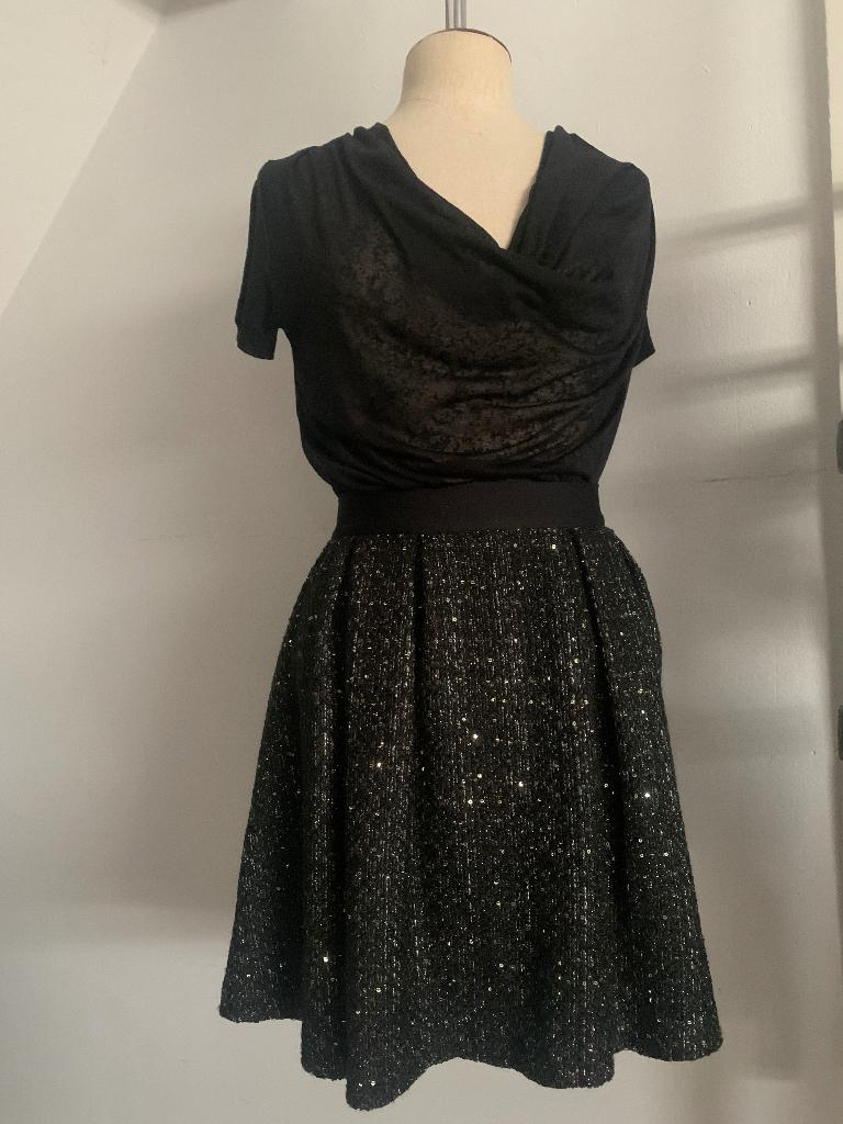 Day Birger et Mikkelsen transparante waterval top zwart S/36, Verzenden, Zwart, Day Birger et Mikkelsen, Zo goed als nieuw