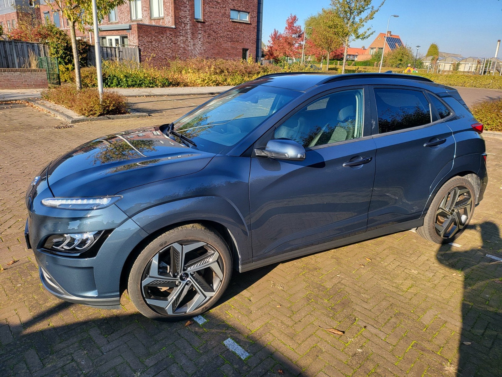 Hyundai Kona EV 64kwh 2022 dealer onderh 96.5% SOH, 14 kWh, Blauw, Elektrisch, 420 min