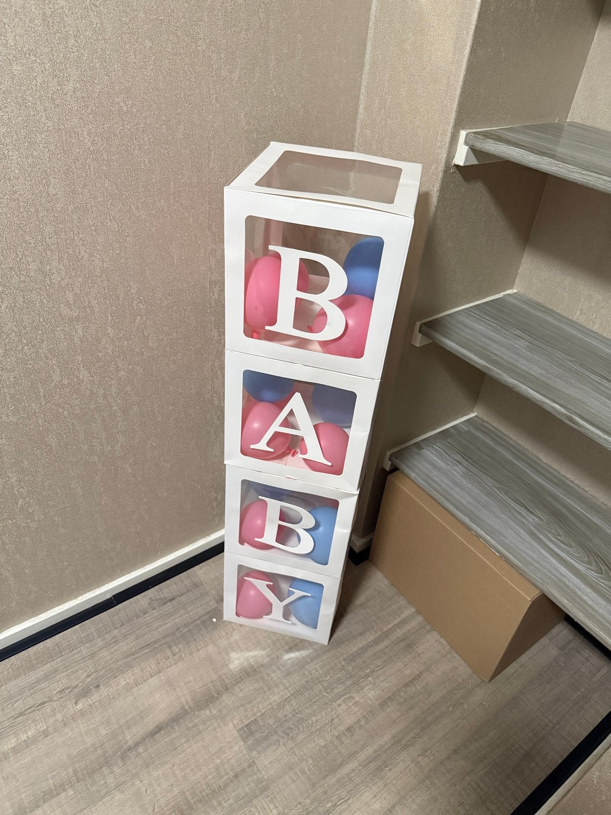 BABY Gender Reveal Dozen - Roze en Blauwe Ballonnen, Kinderen en Baby's, Ophalen, Zo goed als nieuw, Kraamcadeau