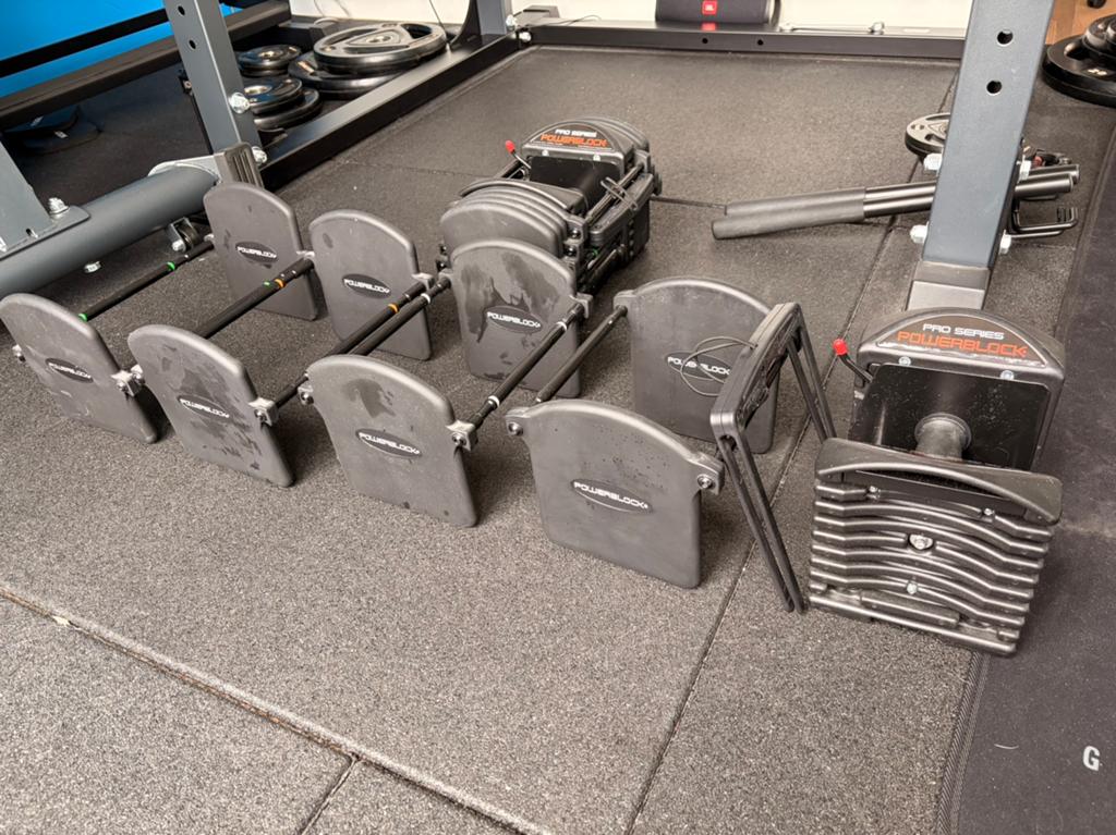 PowerBlock verstelbare dumbbells compact en super veelzijdig, Ophalen, Zo goed als nieuw, Dumbbell