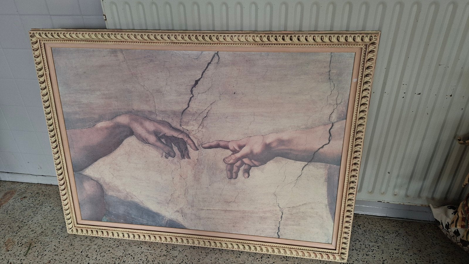 De Schepping van Adam - Ingelijste Print, Ophalen, Gedateerd, Klassiek, Print