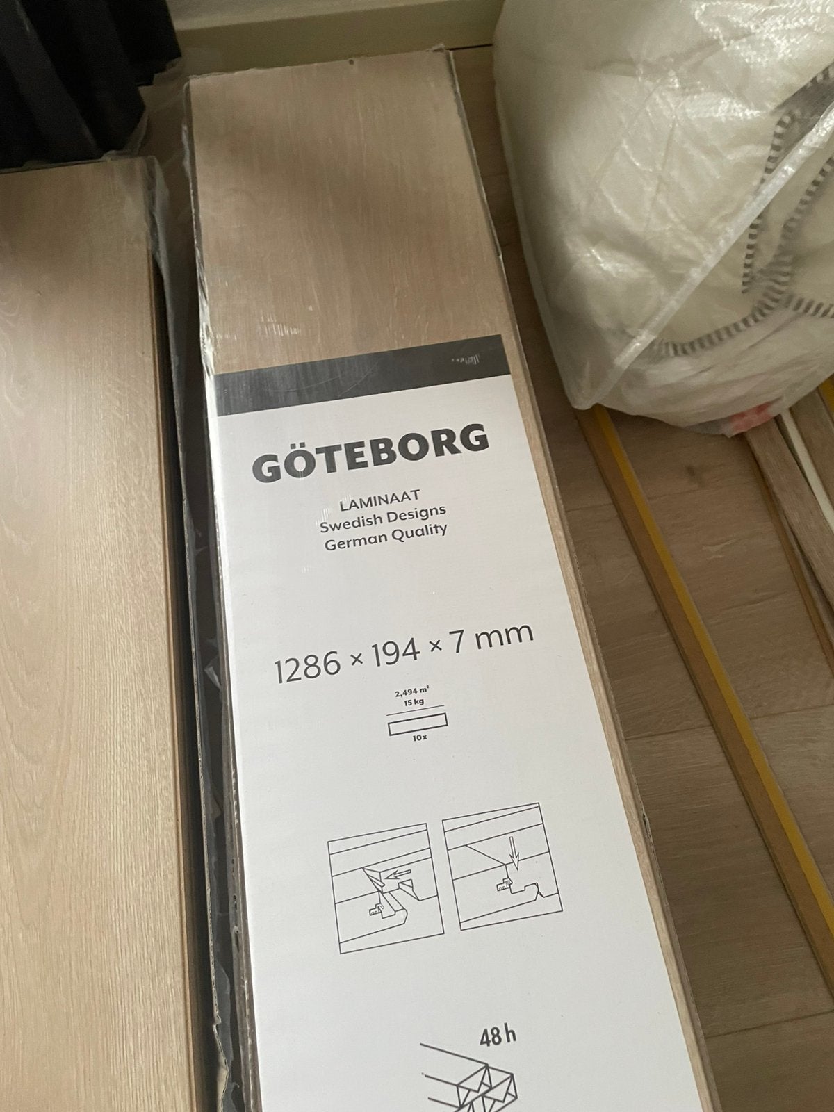10m2 licht eiken laminaat, Ophalen, Zo goed als nieuw