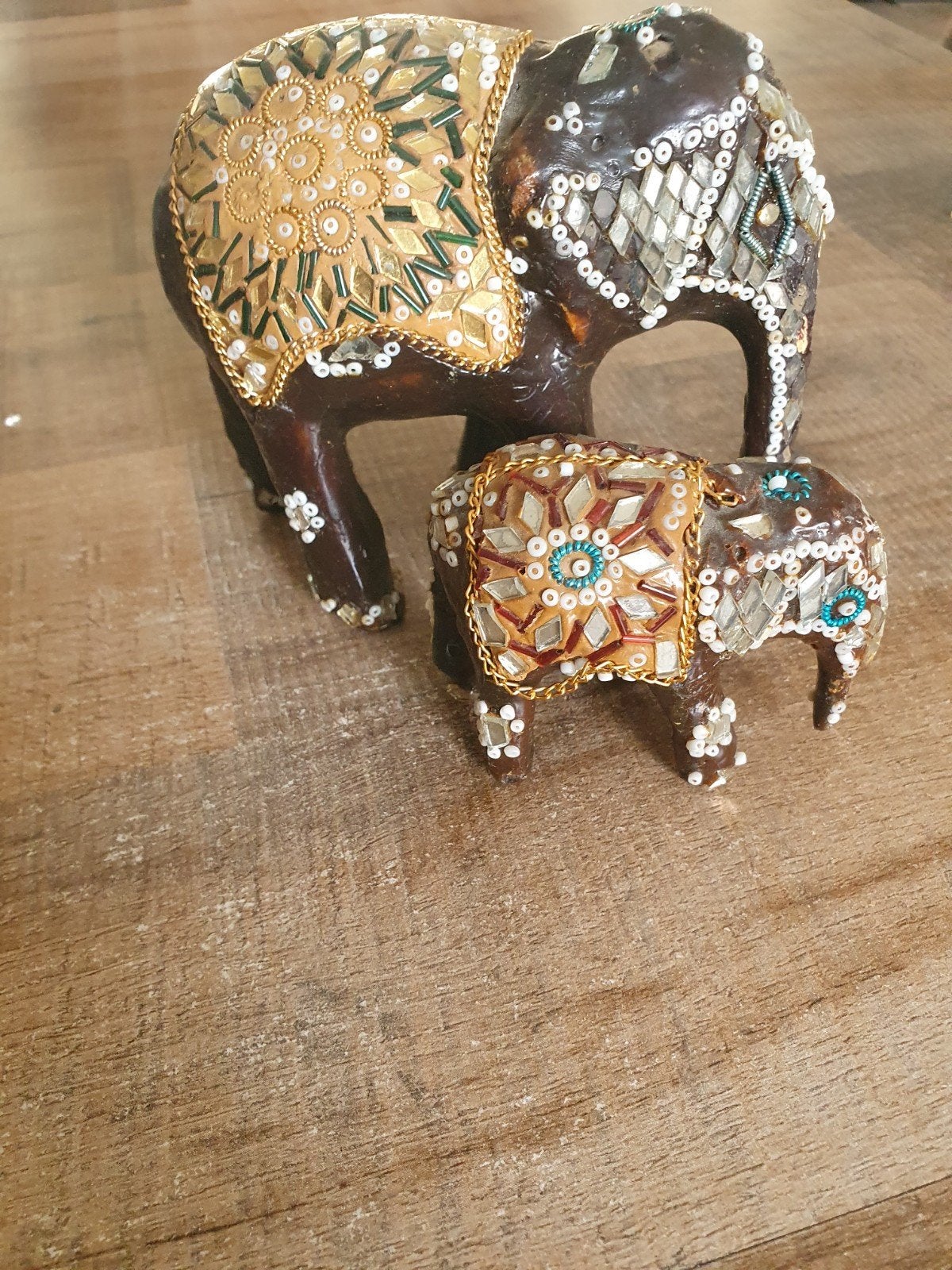 Decoratieve Olifantenbeeldjes - Set van 2, Ophalen, Meerkleurig, Overige materialen, Oosters
