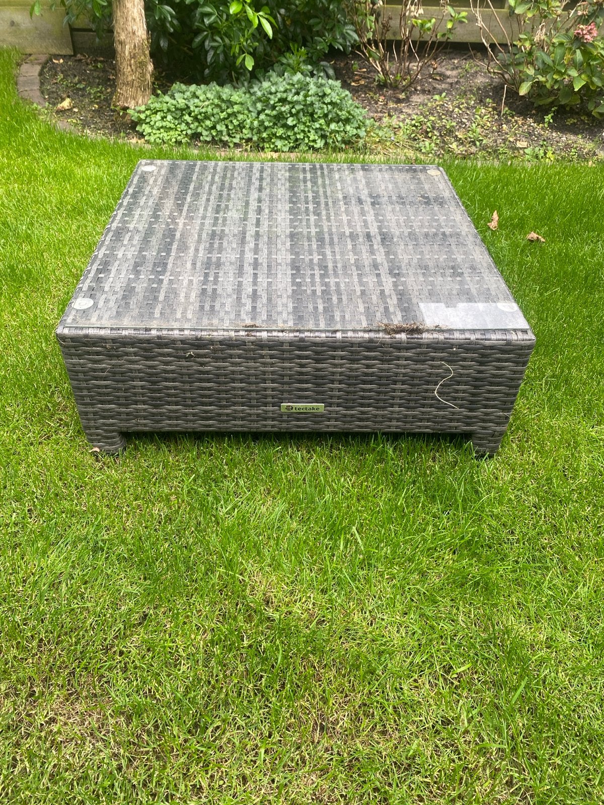 Tectake Wicker Tuinmeubel - 70x70x, Ophalen, Gebruikt, Bijzettafel, Loungeset