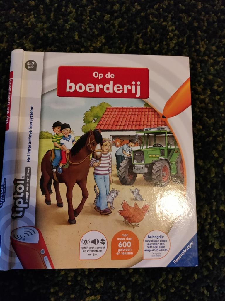 Tiptoi boek - Op de boerderij, Boeken, 3 tot 4 jaar, Zo goed als nieuw, Uitklap-, Voel- of Ontdekboek, Ravensburger