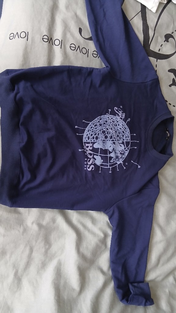 BOSS  sweater, Maat 52/54 (L), BOSS, Blauw, Ophalen of Verzenden